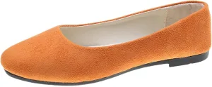 Womens Shoes Round Toe Ballet Flats Shoes Loafers & Slip-ons Solid Color Comfortable Soft Flat Lightweight