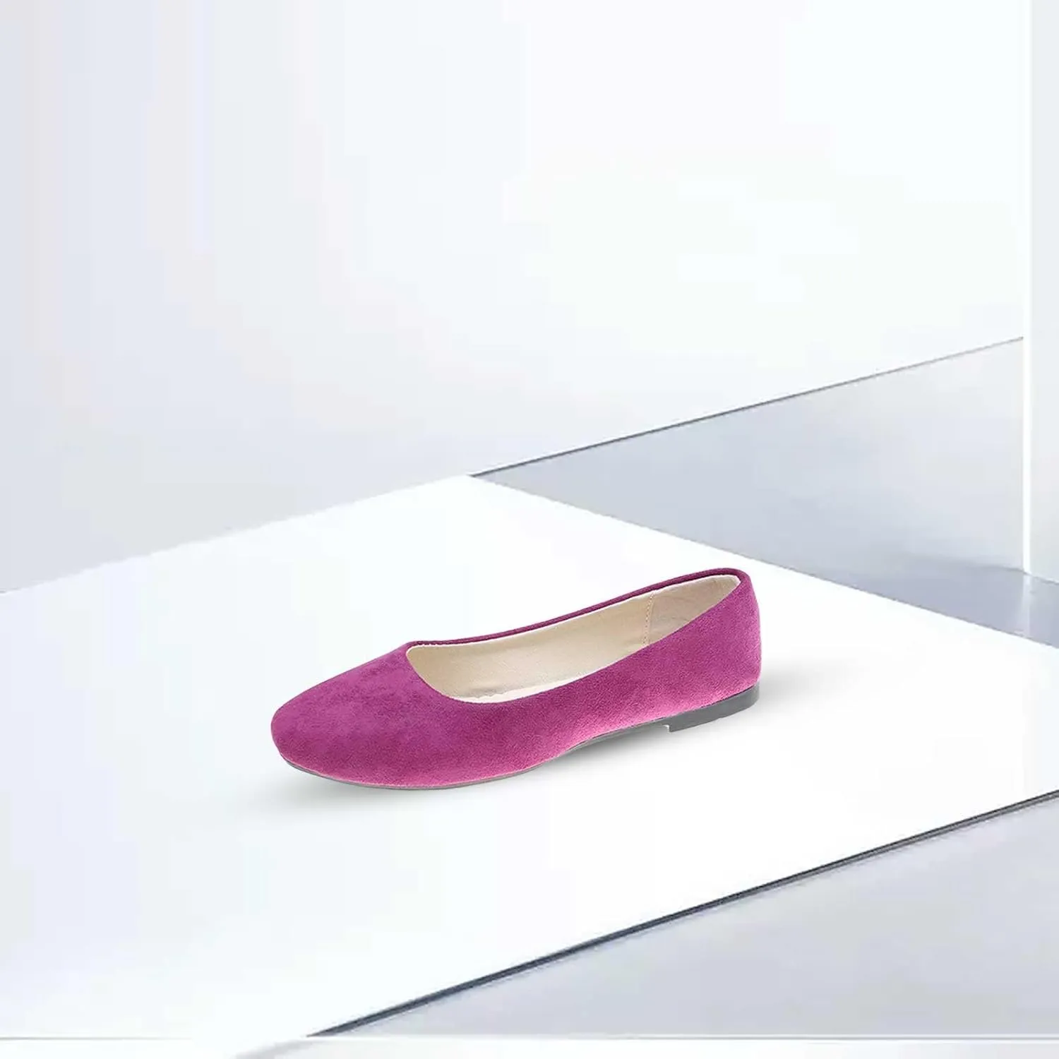 Womens Shoes Round Toe Ballet Flats Shoes Loafers & Slip-ons Solid Color Comfortable Soft Flat Lightweight