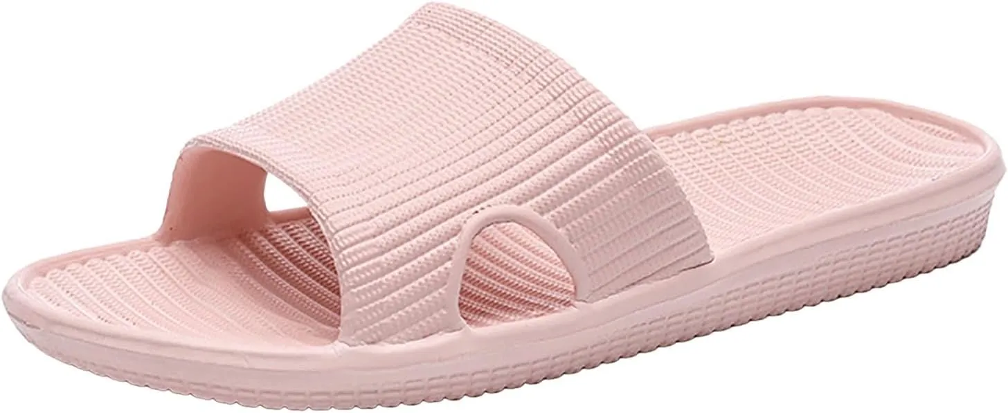 Womens Slides Open Toe Shower Shoes Bathroom Sandals Slim Sandals Women's Summer Beach Slides Sandals