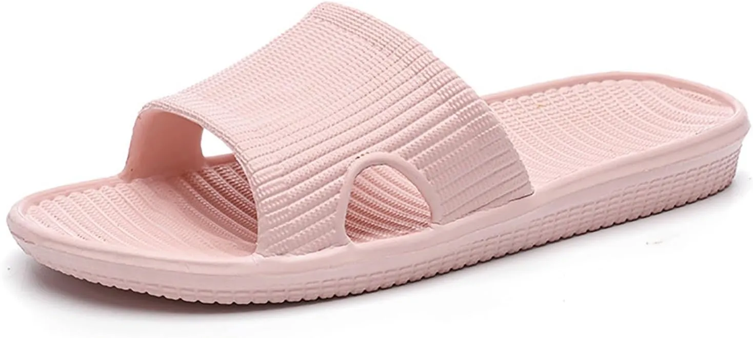 Womens Slides Open Toe Shower Shoes Bathroom Sandals Slim Sandals Women's Summer Beach Slides Sandals