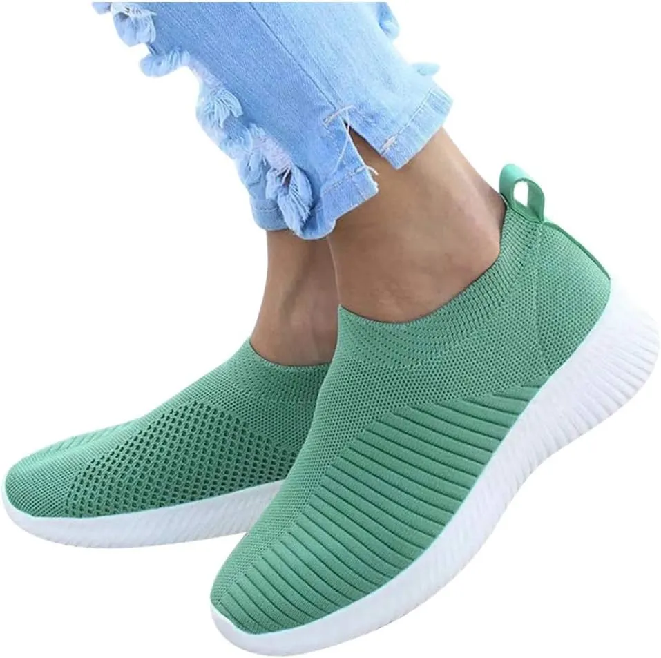 Women’s Slip-On Shoes Casual Lace-Free Walking Loafers Running Shoes for Women Walking Casual Shoes Fashion Sneakers 2025 Brown Tennis Shoe Loafers Casual Slip On