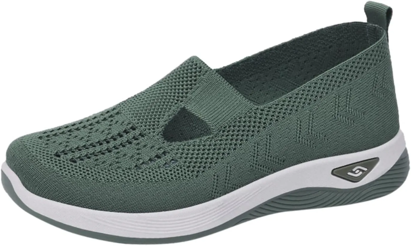 Women's Slip on Sneakers Orthopedic Walking Shoes Lightweight Comfortable Running Shoes Anti-Slip Mesh Shoes Sneakers