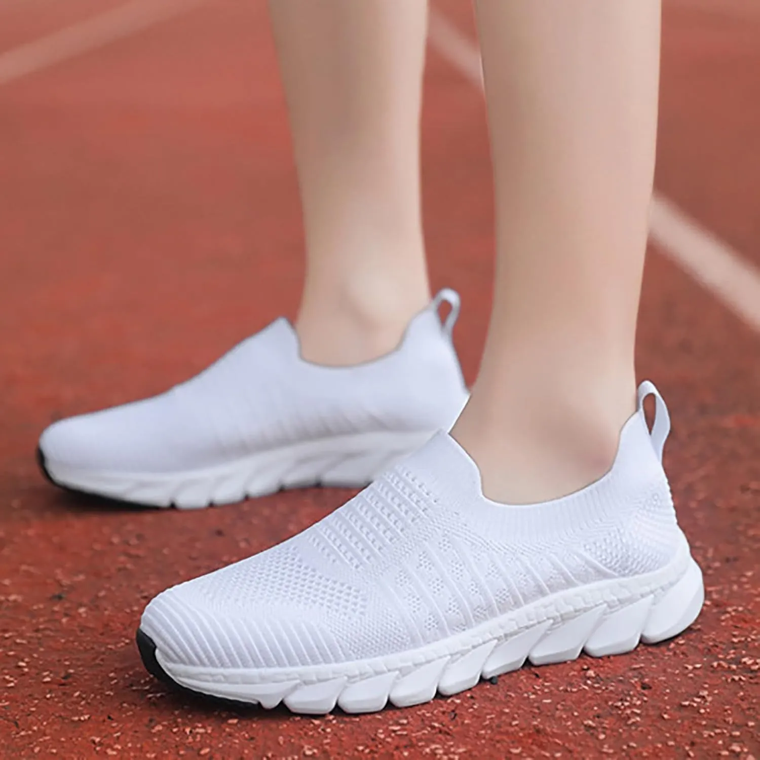 Womens Slip On Walking Shoes Lightweight Breathable Non Slip Mens Tennis Shoes Loafers Shoes Dressy Casual Fashion Sneakers Steel Toe Tennis Shoe Loafers Shoe
