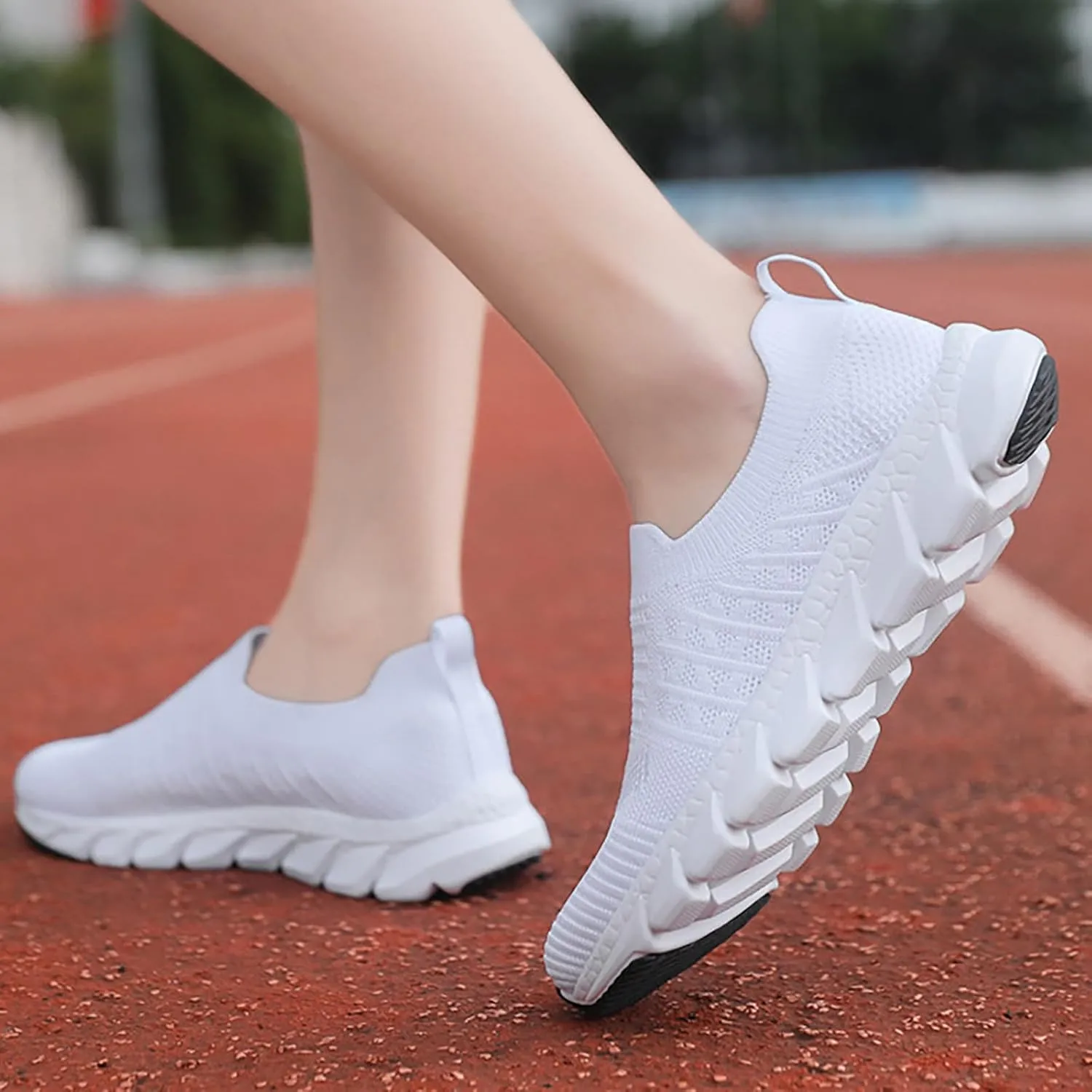 Womens Slip On Walking Shoes Lightweight Breathable Non Slip Mens Tennis Shoes Loafers Shoes Dressy Casual Fashion Sneakers Steel Toe Tennis Shoe Loafers Shoe