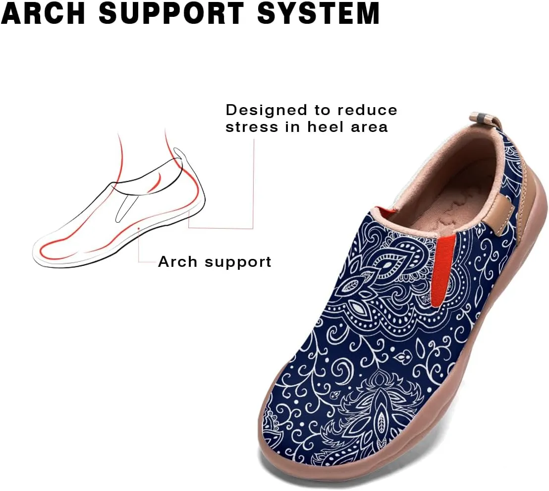 Women's Slip-Ons Floral Painted Loafers Comfortable Walking Travel Shoes