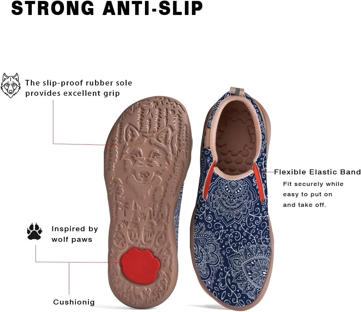 Women's Slip-Ons Floral Painted Loafers Comfortable Walking Travel Shoes