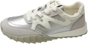 Women's Spring/Autumn Casual Sport Shoes White Dad Trainers Lightweight Breathable Soft Leather Lace-Up Fashion Sneakers