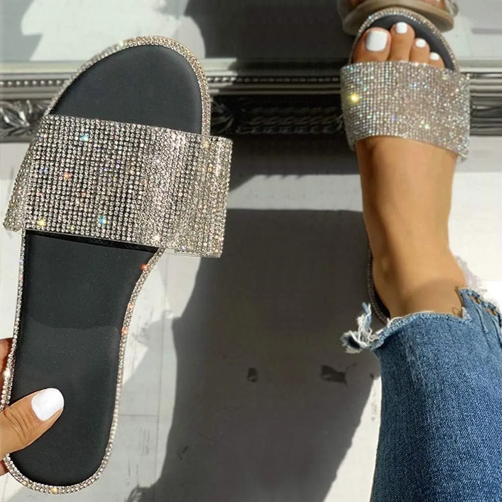 Women's Summer Beach Slides Sandals Memory Foam Beach Slides Embroidered Flat Sandals Women's Pillow Slippers