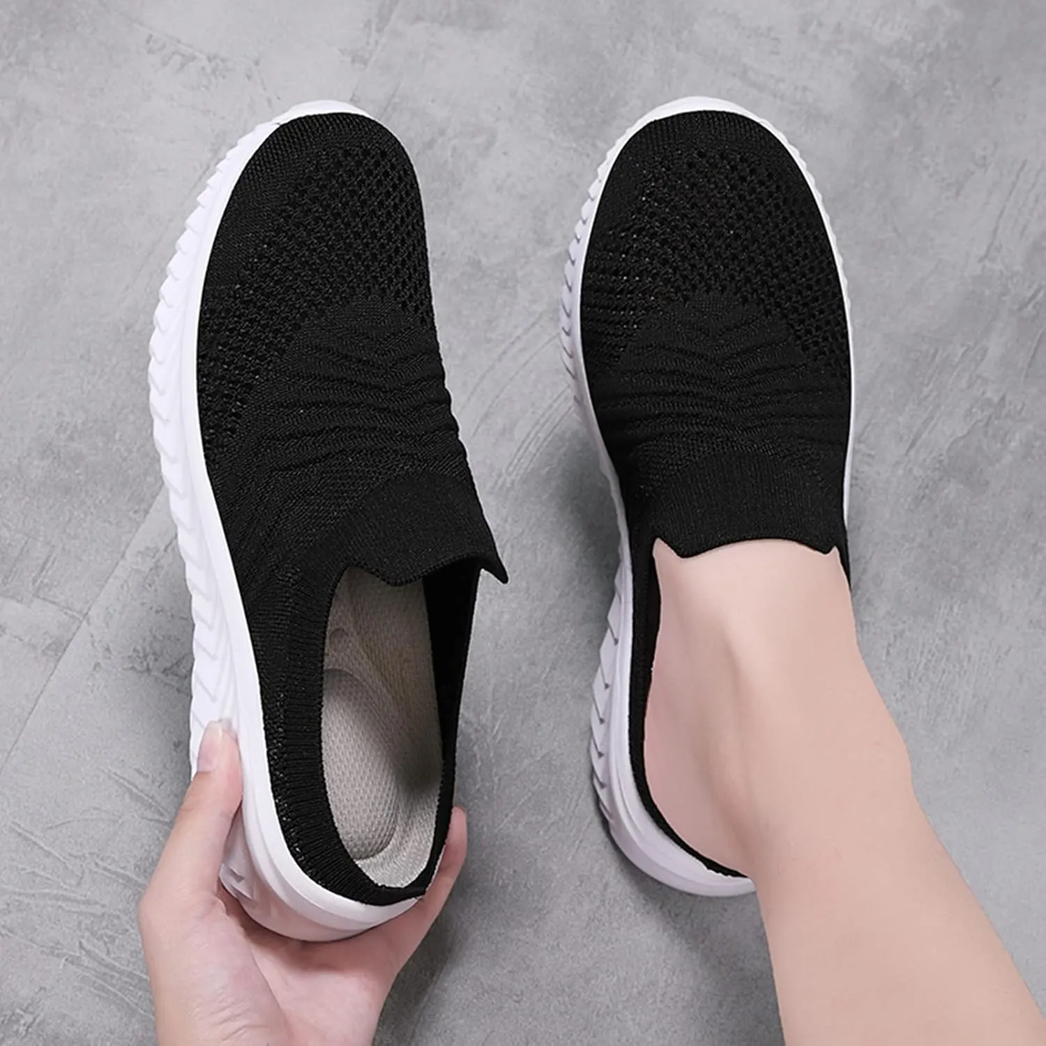 Womens Walking Tennis Shoes Lightweight Orthopedic Loafers Casual Breathable Sneakers Comfortable Mules Casual Garden Clogs