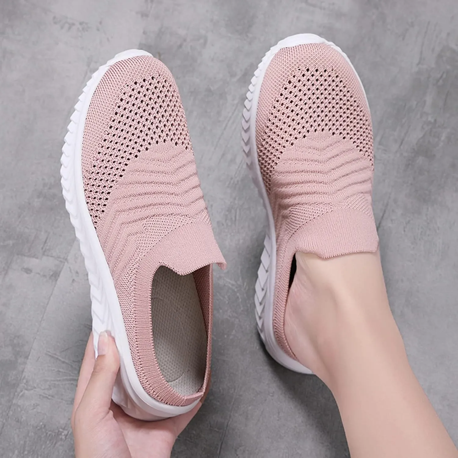 Womens Walking Tennis Shoes Lightweight Orthopedic Loafers Casual Breathable Sneakers Comfortable Mules Casual Garden Clogs