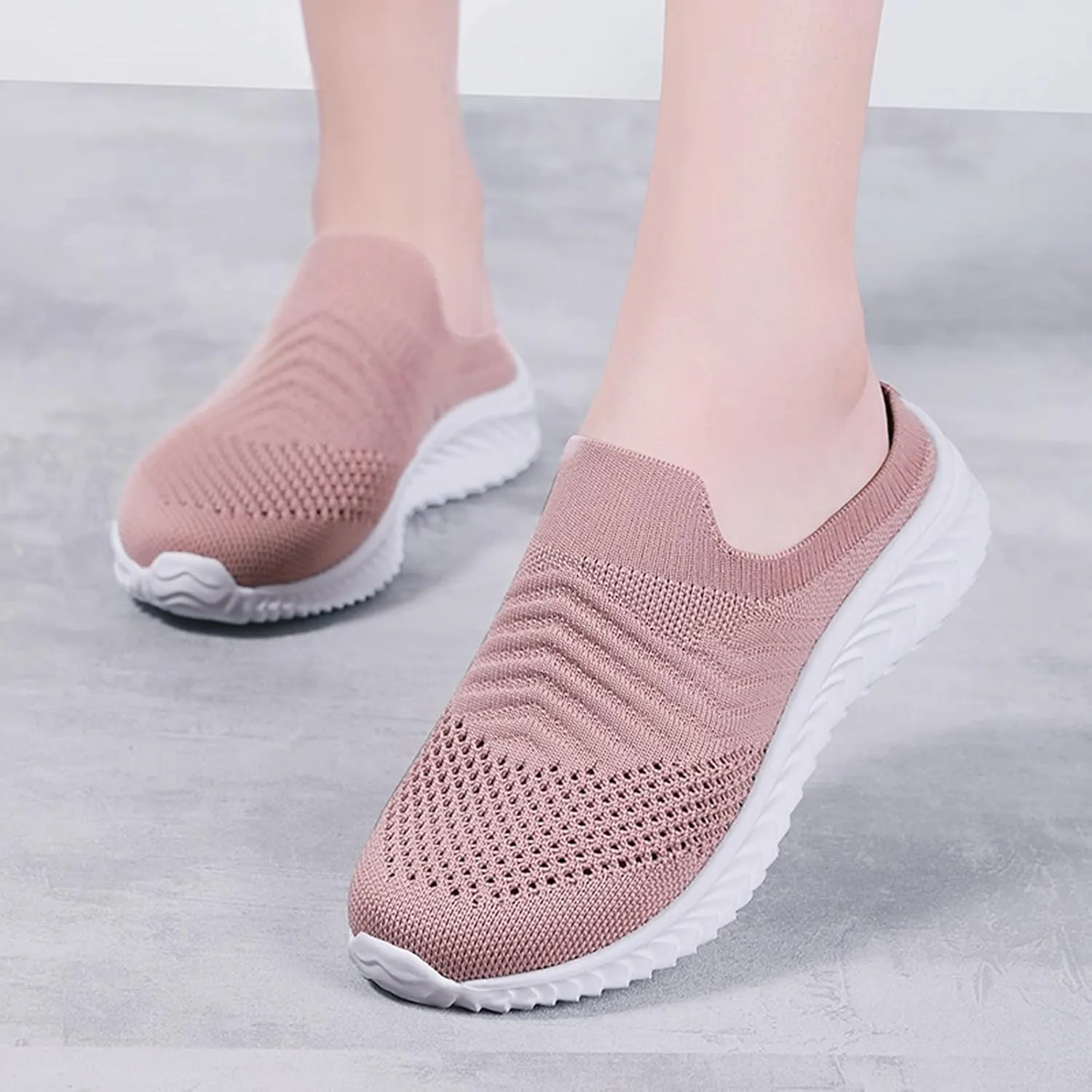 Womens Walking Tennis Shoes Lightweight Orthopedic Loafers Casual Breathable Sneakers Comfortable Mules Casual Garden Clogs