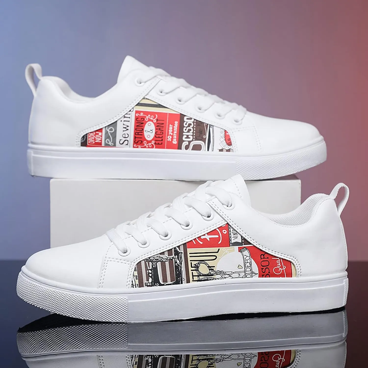 Women's White Fashion Sneakers Women's Sneakers Women's Walking Shoes Comfortable & Lightweight Black Loafers Women Platform High Top Sneakers for Women