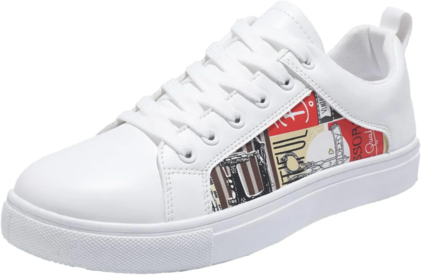 Women's White Fashion Sneakers Women's Sneakers Women's Walking Shoes Comfortable & Lightweight Black Loafers Women Platform High Top Sneakers for Women