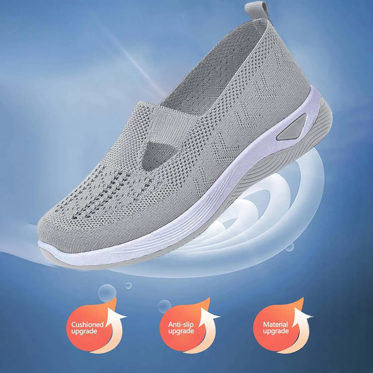 Women's Woven Orthopedic Breathable Soft Shoes Non Slip Work Shoes Women Walking Casual Work Shoes Walking Sneakers Platform Tennis Shoe Cross Trainer Shoe