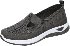 Women's Woven Orthopedic Breathable Soft Shoes Walking Shoes Women Slip On Men's Casual Dress Shoes Waterproof Sneakers Brown Tennis Shoe Loafers Dress Shoe