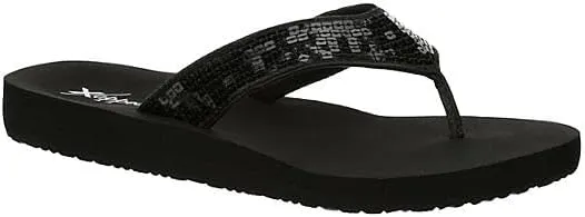 XAPPEAL Samantha - Women's Slip-On Sequins Thong Summer Flip Flop Sandals