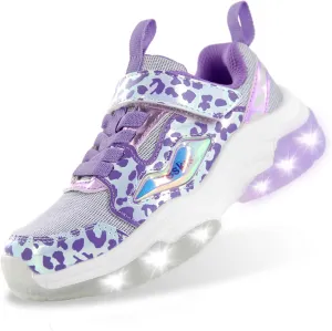 YESKIS Kids Boys Girls Light Up Shoes Lightweight Mesh Breathable Led Flashing FutuVibe Running Sneakers for Little Kid and Big Kid
